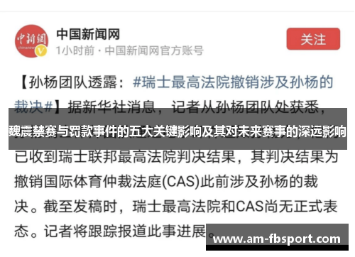 魏震禁赛与罚款事件的五大关键影响及其对未来赛事的深远影响